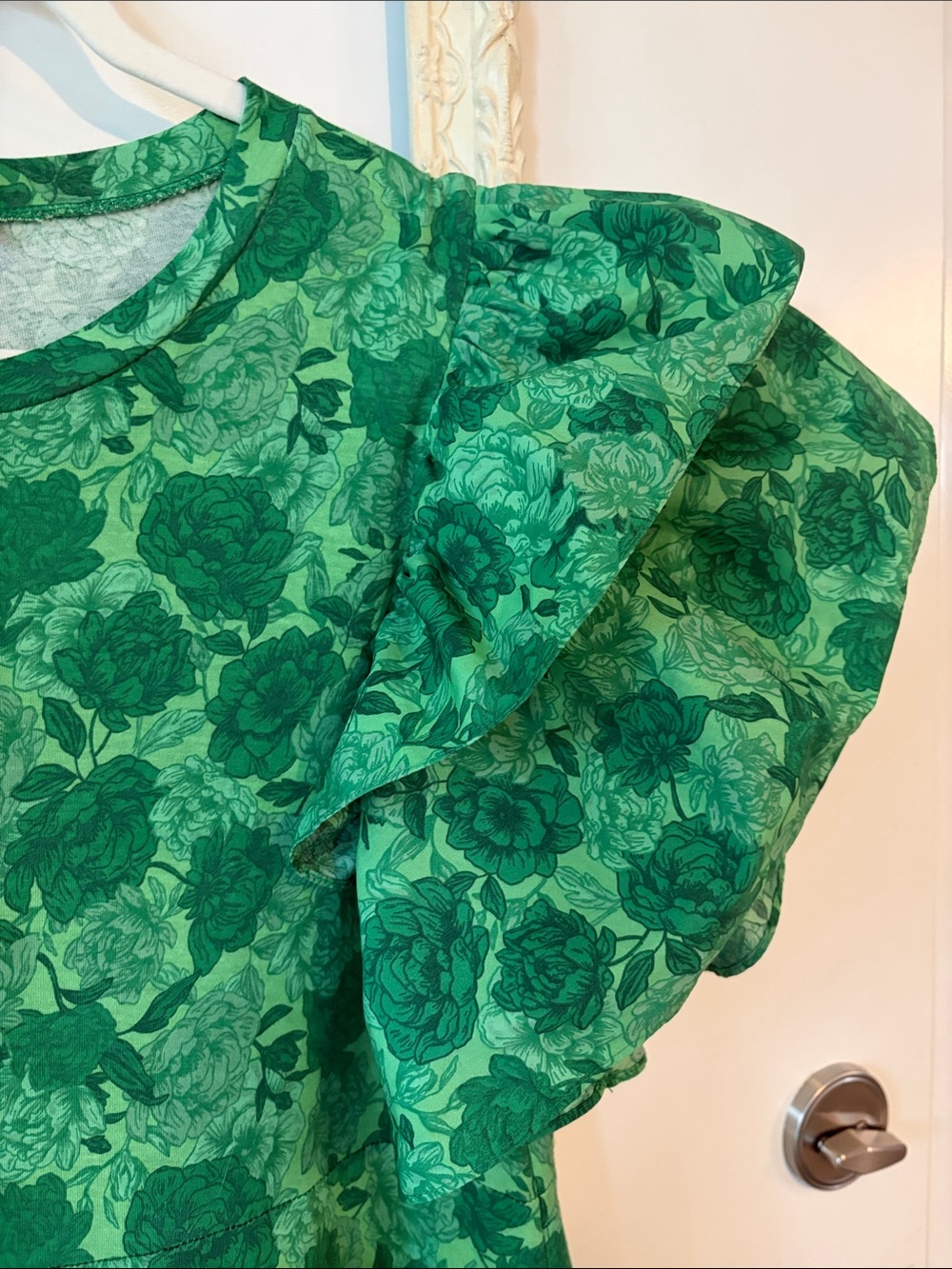 ZARA | Ruffle Flutter Sleeve Mini Shift Dress - Picture 5 of 16